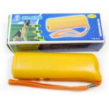 3-in-1 Anti Barking Dog Training Device with ultrasonic repeller and LED flashlight