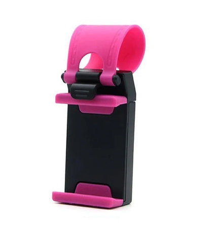 Universal steering wheel phone mount for hands-free smartphone use