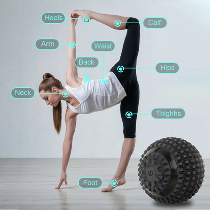 Premium vibrating massage ball with 4 adjustable vibration modes for muscle relaxation and recovery