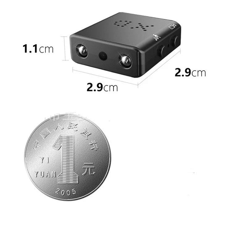 Compact 1080p full HD infrared night vision hidden micro camera for home, business, and vehicle security surveillance