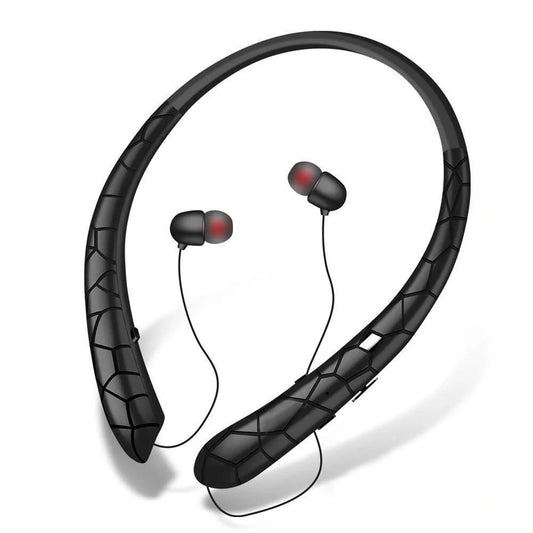 Sports Bluetooth Headphones with retractable wire and neckband design