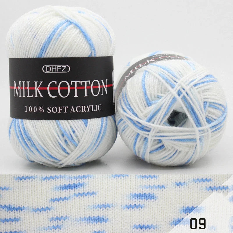 Vibrant multi-colour jacquard knitting yarn for creative projects