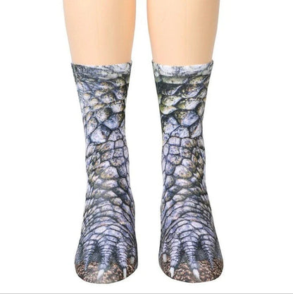 Cosy 3D animal paw socks in a variety of playful designs, including cats, dogs, elephants, tigers, and more