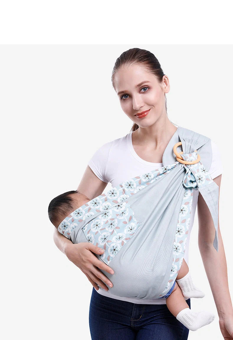 Adjustable baby wrap carrier sling in various colours for comfortable nursing and carrying