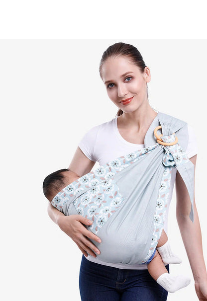 Adjustable baby wrap carrier sling in various colours for comfortable nursing and carrying