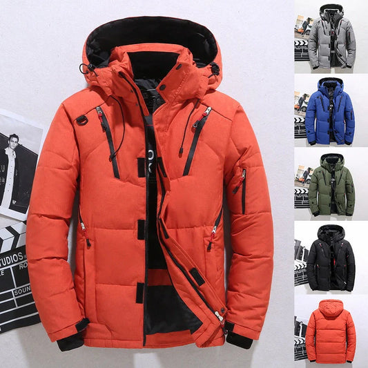 A cosy, hooded windbreaker jacket in a variety of classic colours, designed for outdoor adventures in the United Kingdom.