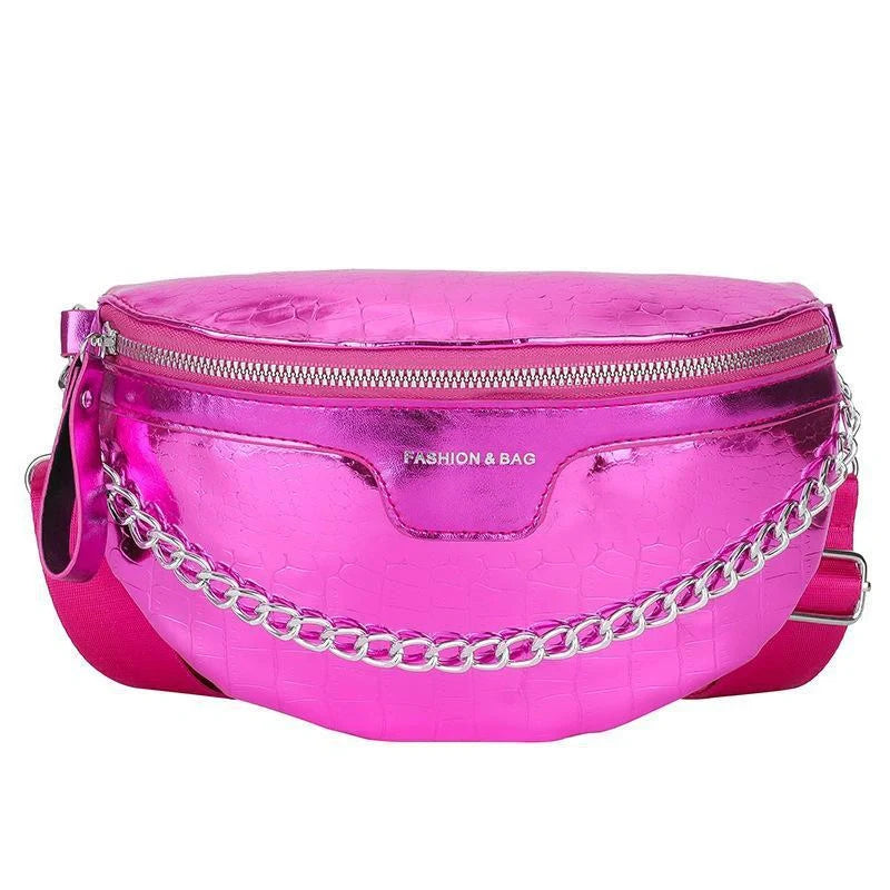 PU Leather Women's Crossbody Bag with Stone Pattern Design