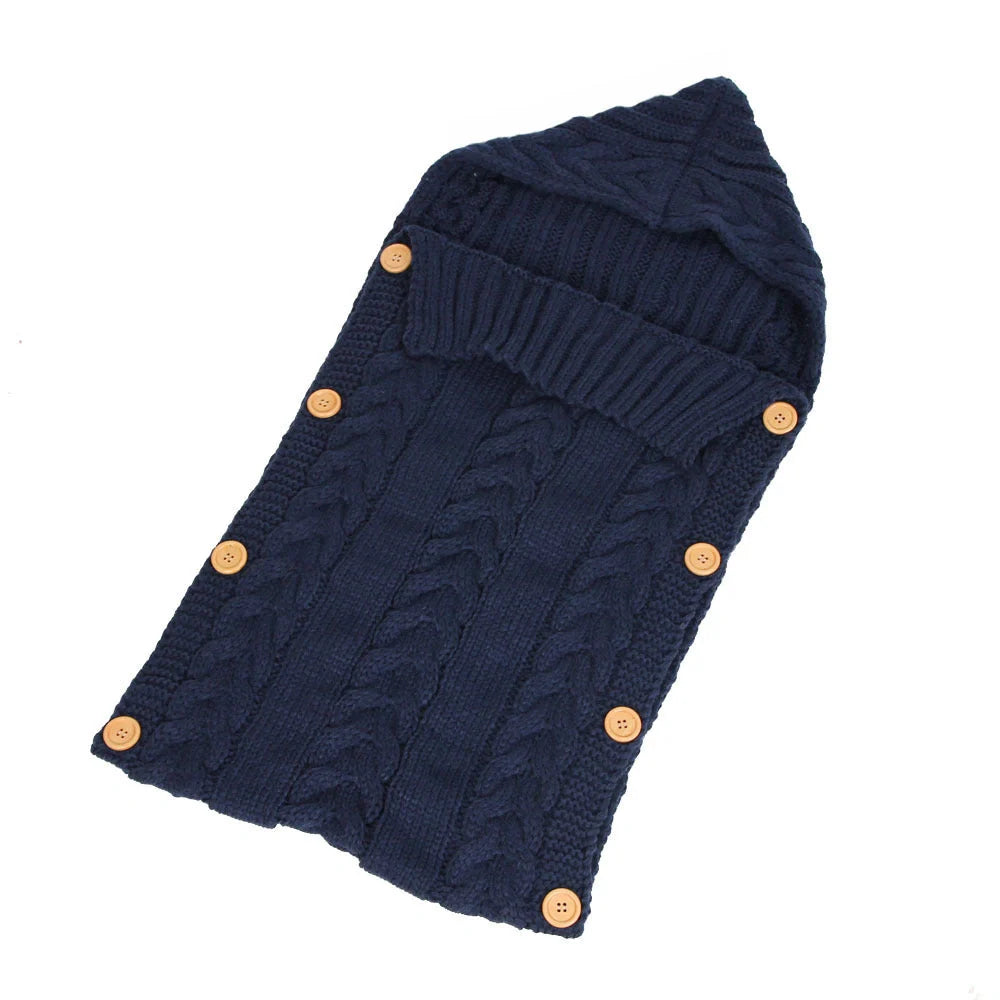 Newborn knit sleeping bag in various colours, size 70x35cm, made from soft acrylic