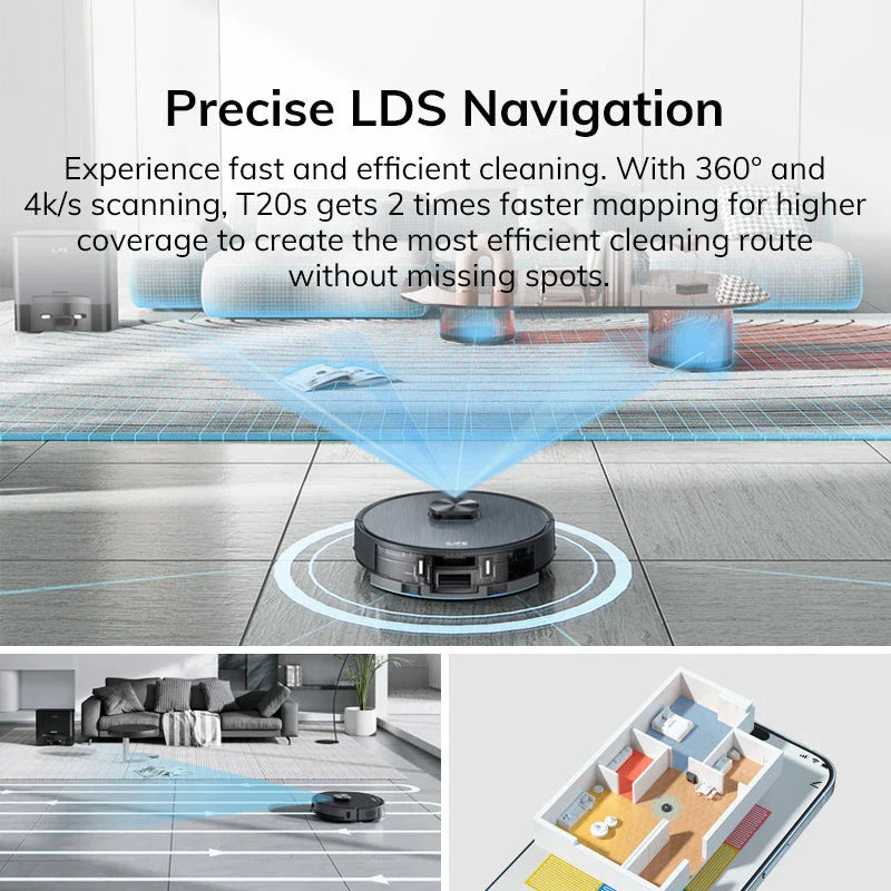 High-Power LDS Robot Vacuum Cleaner with advanced cleaning features for spotless floors