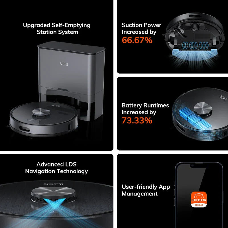 High-Power LDS Robot Vacuum Cleaner with advanced cleaning features for spotless floors