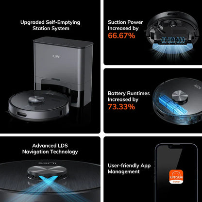 High-Power LDS Robot Vacuum Cleaner with advanced cleaning features for spotless floors