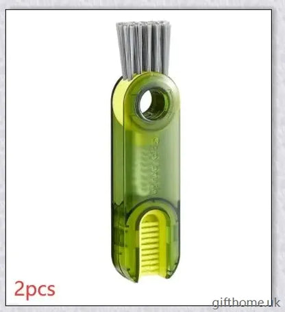 A 3-in-1 cleaning brush set with a spiral brush, bevel corner brush, and sponge for thoroughly cleaning bottles, cups, and hard-to-reach areas