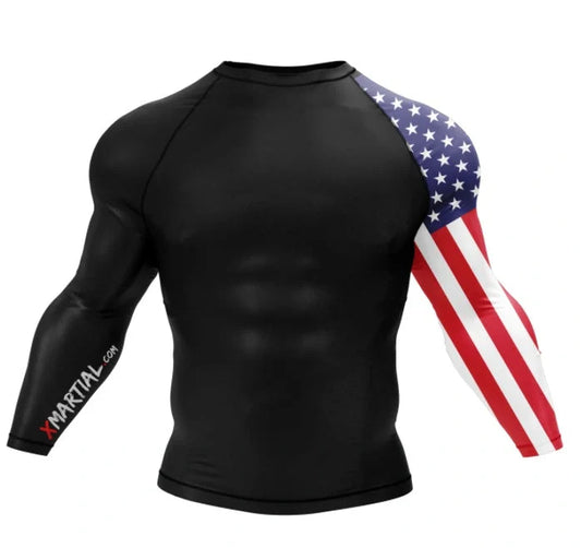 XM American Warrior training top in action, showcasing flexibility and fit