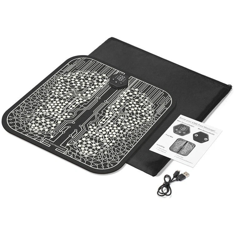 Premium electric foot massager with adjustable settings, wireless remote control, and intelligent power-off protection for a customised relaxation experience.
