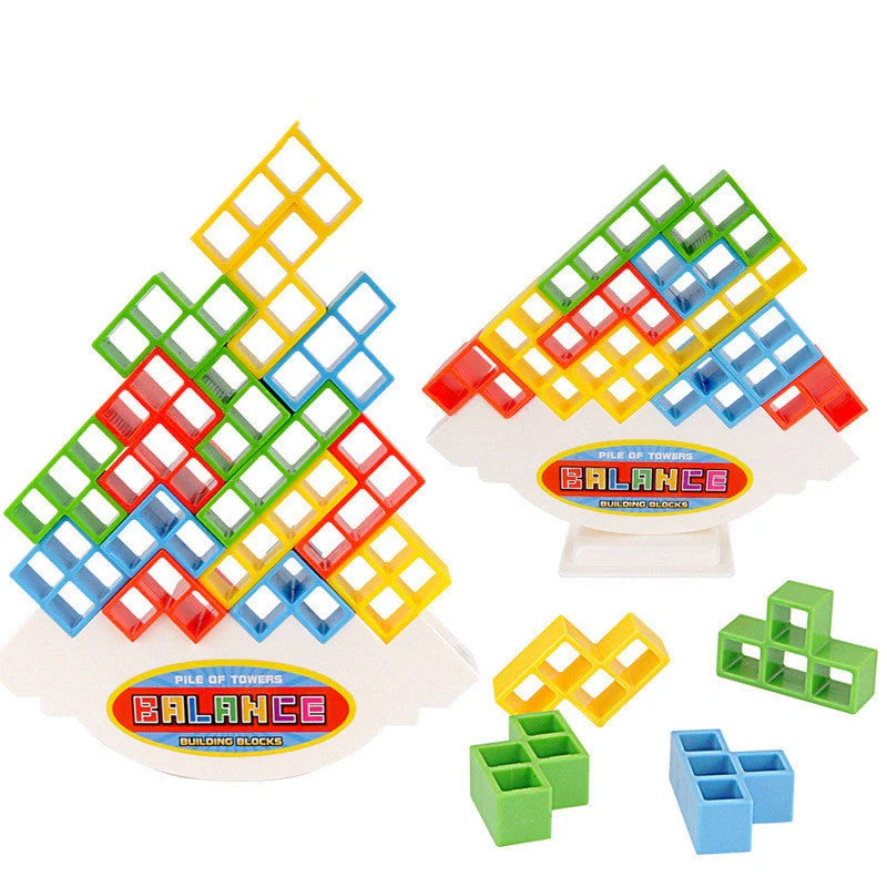 Balance Stacking Board Games for kids and adults, educational toy with plastic blocks