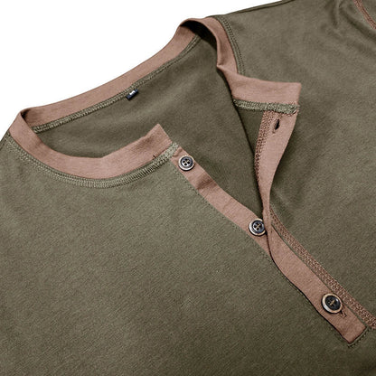 Men's short-sleeved polo shirt in various colours with V-neck design