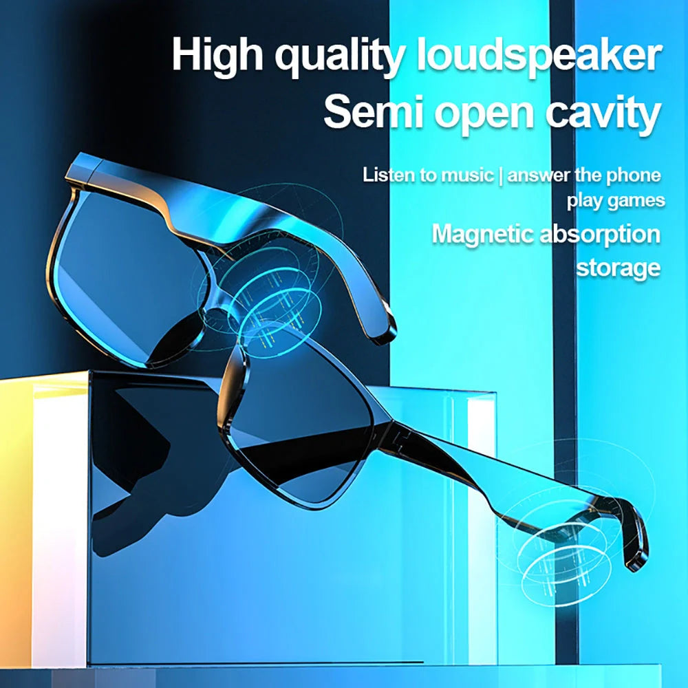 Bluetooth 5.0 smart sunglasses with waterproof design for sports and calls