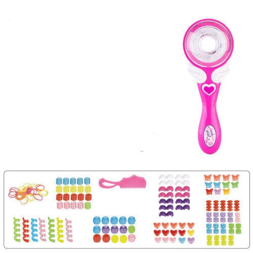 Electric hair braiding tool for girls with sleek, compact design and automatic braiding mechanism