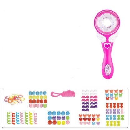 Electric hair braiding tool for girls with sleek, compact design and automatic braiding mechanism
