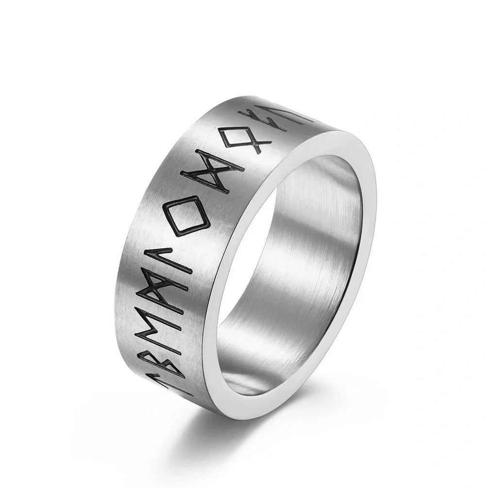 Stylish titanium steel matte brushed unisex rings for men and women