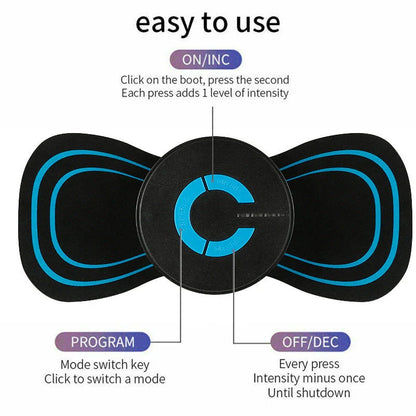 Compact rechargeable electric massager for relieving neck and shoulder tension