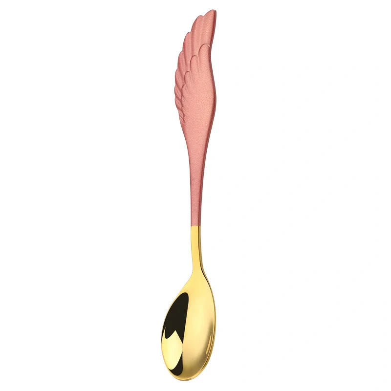 304 stainless steel Angel Wing spoon and fork set in various finishes