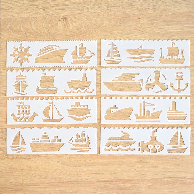 Multifunctional hollow painting template for creative art projects
