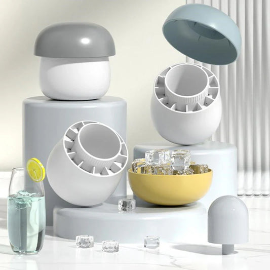 Silicone mushroom-shaped ice cup mold for easy ice making and demoulding