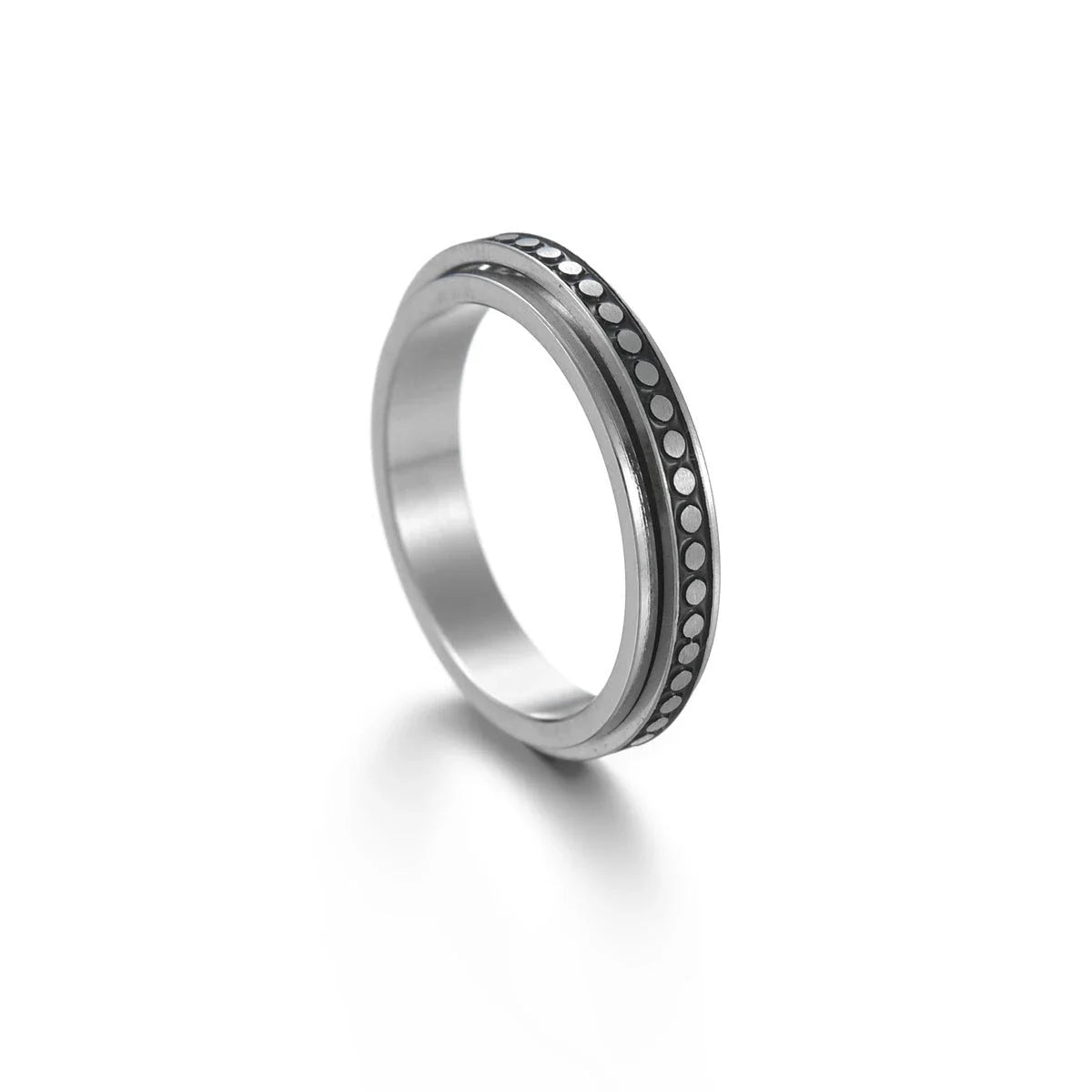 Titanium steel rings with captivating celestial designs including stars, moons, and floral motifs