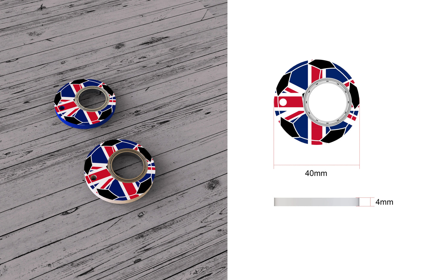 Football World Cup Fidget Spinner Keychain with Bottle Opener