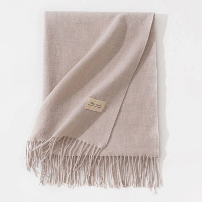 Elegant artificial cashmere scarf for women in various colors, perfect for winter warmth and style.