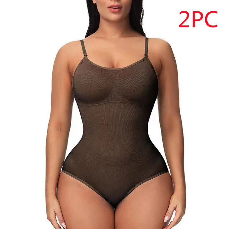 Women's Nylon Suspender Jumpsuit in various colours for body-shaping and style
