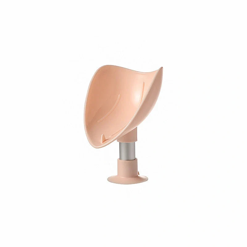 Bird Soap Box with self-draining design and silicone suction cup in white, pink, green, and blue
