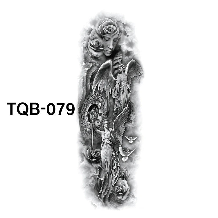 Waterproof Full Arm Tattoo Sticker in various colours for temporary body art