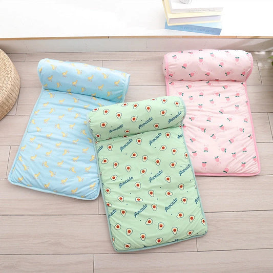 Summer Ice Silk Cool Pet Pad in various colours and sizes for pet cooling