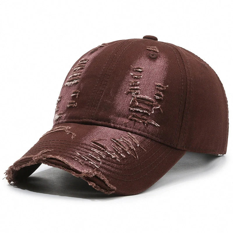 Vintage washed cotton baseball cap for men in various colours