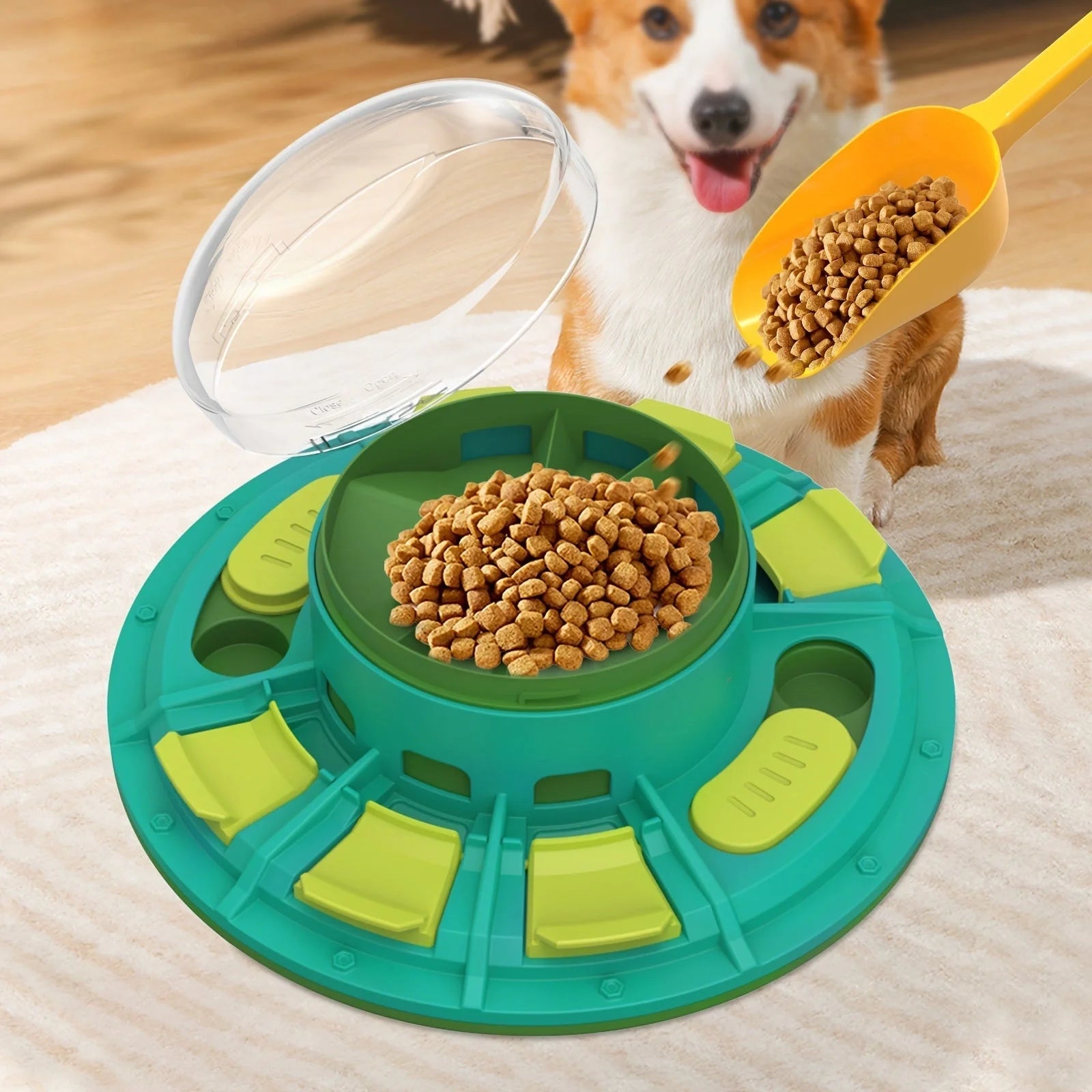 Interactive dog puzzle toy for IQ improvement and slow feeding