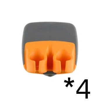 Two-finger peeler with ergonomic grip and stainless steel blade