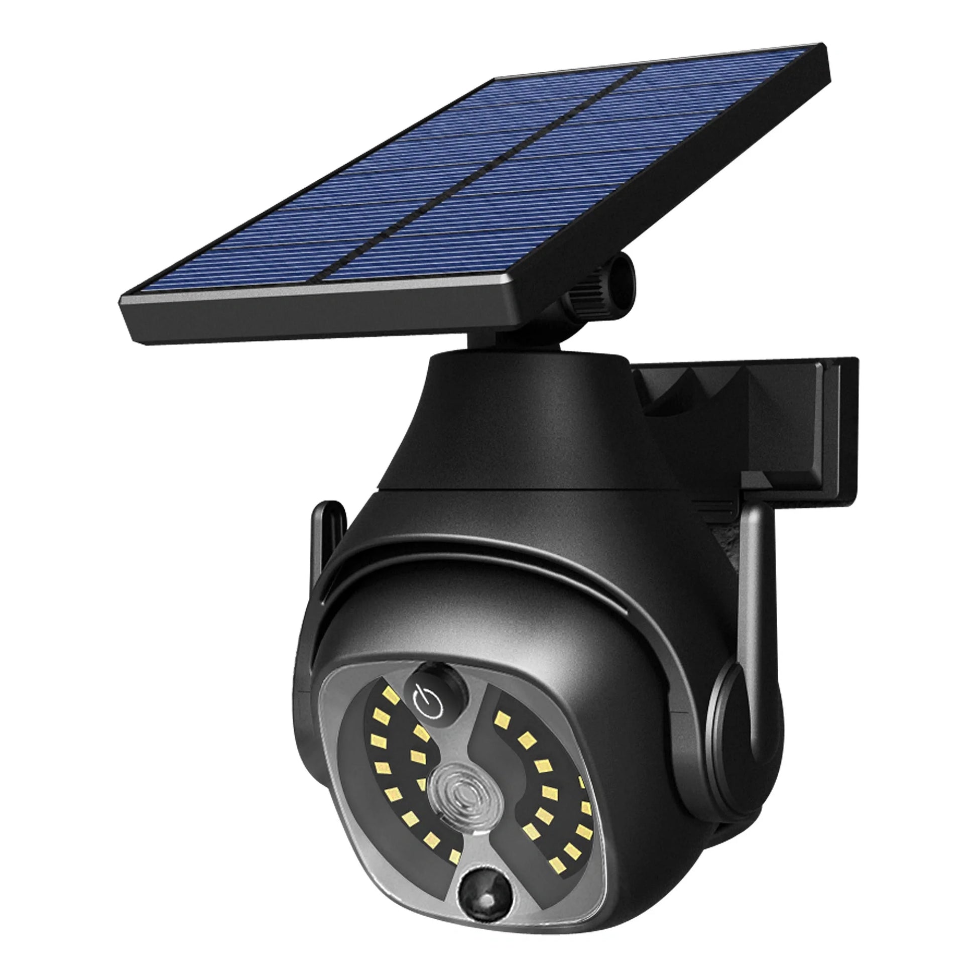 Solar-powered outdoor courtyard lights with human sensing technology