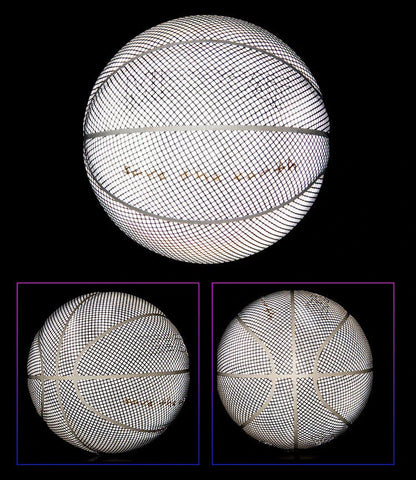 Luminous glow-in-the-dark basketball with reflective design for night games and outdoor activities