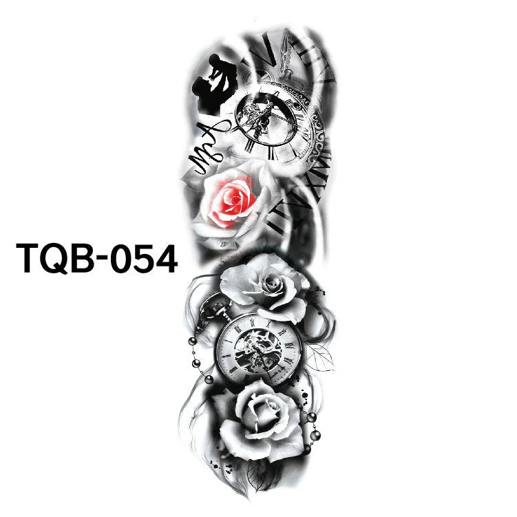 Waterproof Full Arm Tattoo Sticker in various colours for temporary body art