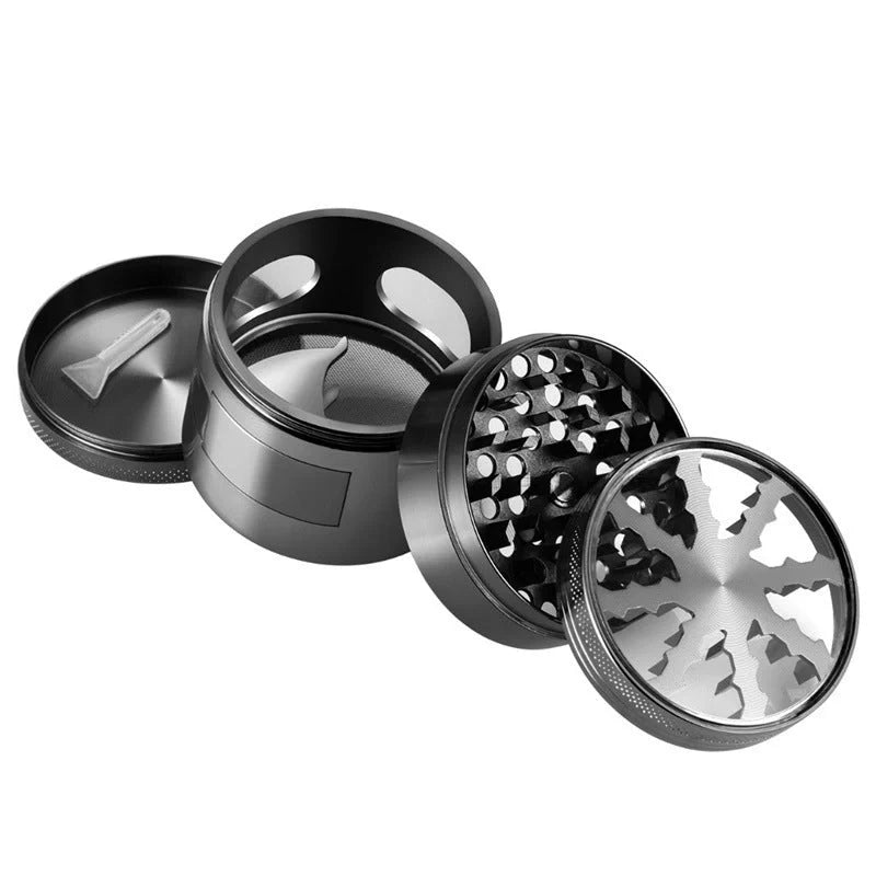 60mm zinc alloy herb grinder with magnetized lid and windmill teeth