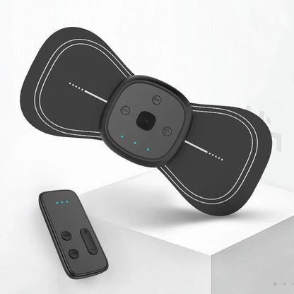 Premium mini wireless neck massager with 6 intelligent massage modes, soft faux leather design, and portable, lightweight construction for soothing muscle relief