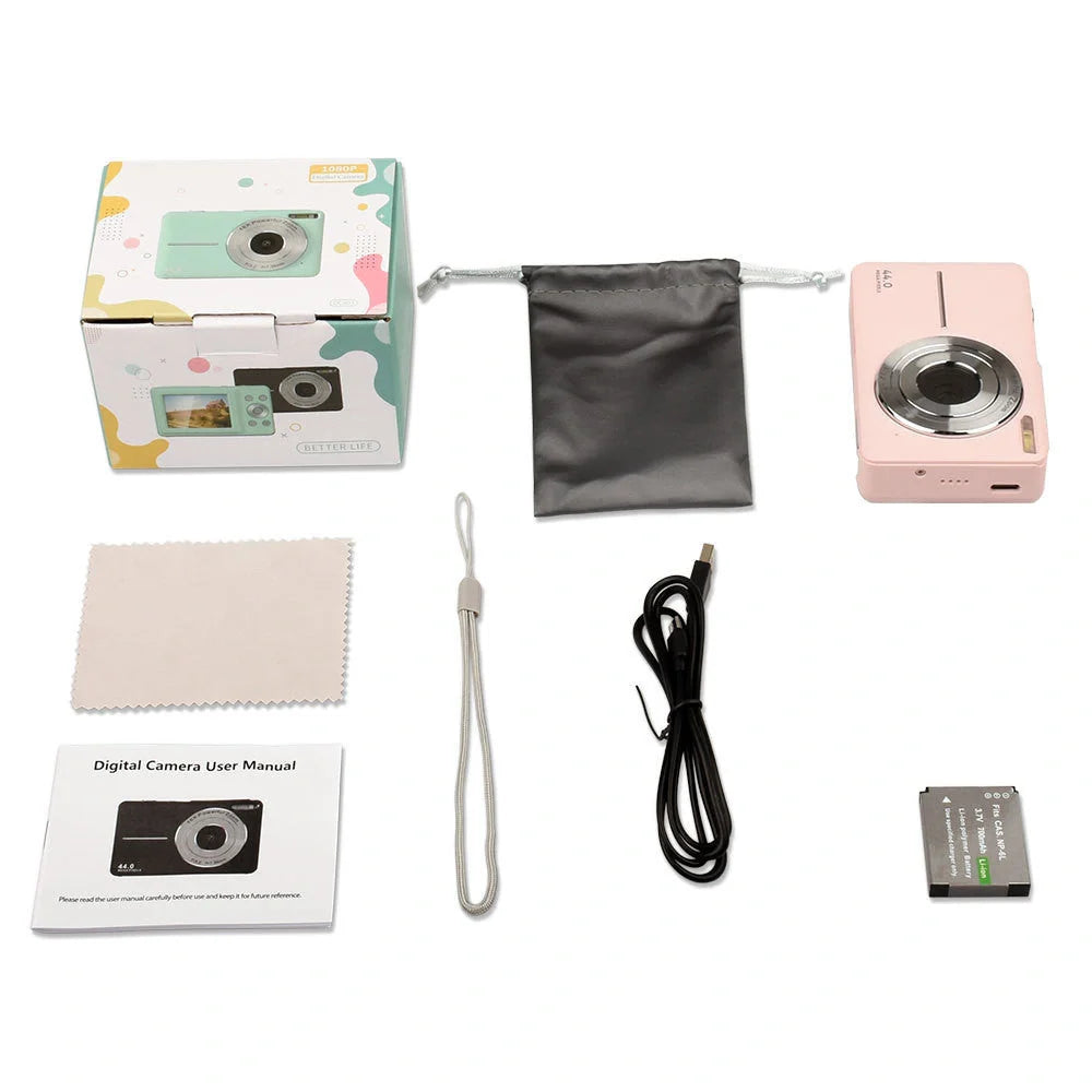 Kids' HD mini digital camera for capturing high-quality photos and videos