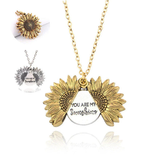 Radiant sunflower necklace with adjustable length and modern design