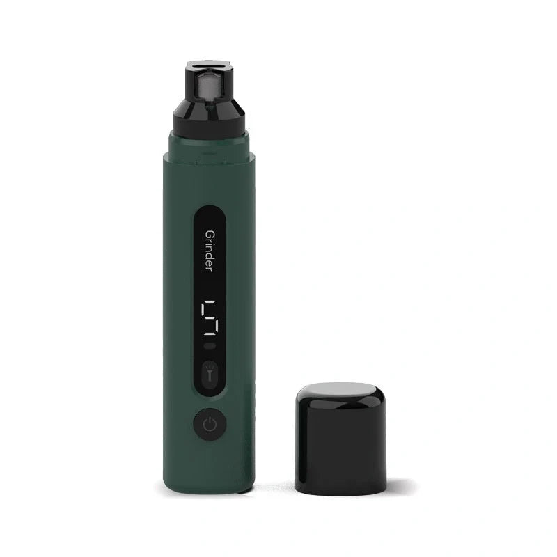 Rechargeable electric pet nail grinder with LED light and protective cap