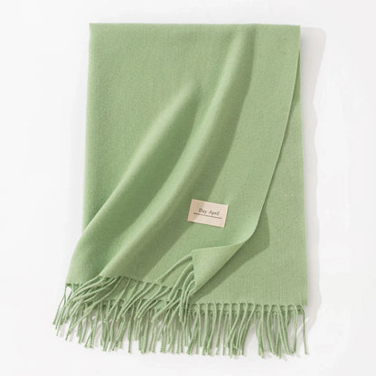 Elegant artificial cashmere scarf for women in various colors, perfect for winter warmth and style.