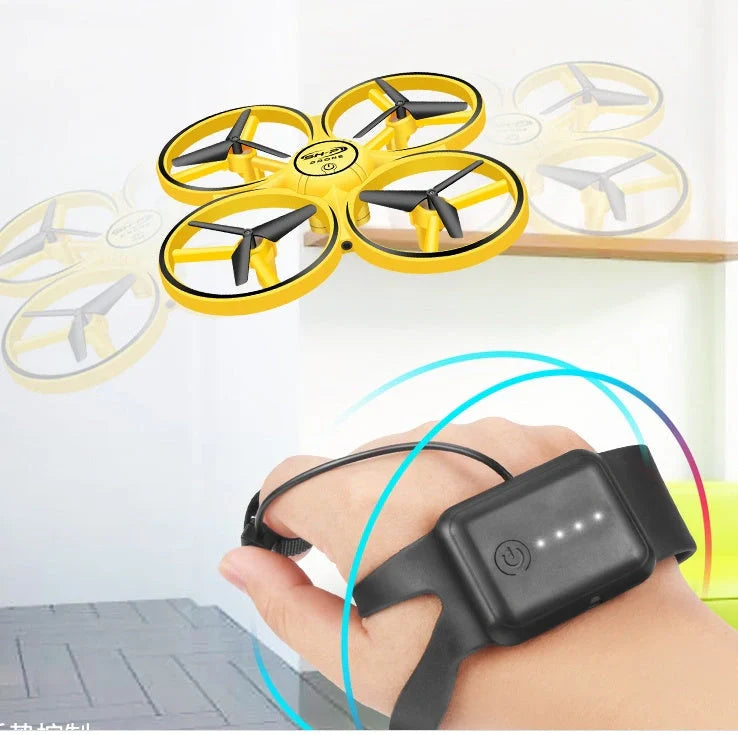 Quadrocopter UFO Induction Flying Saucer with gesture control and LED lights