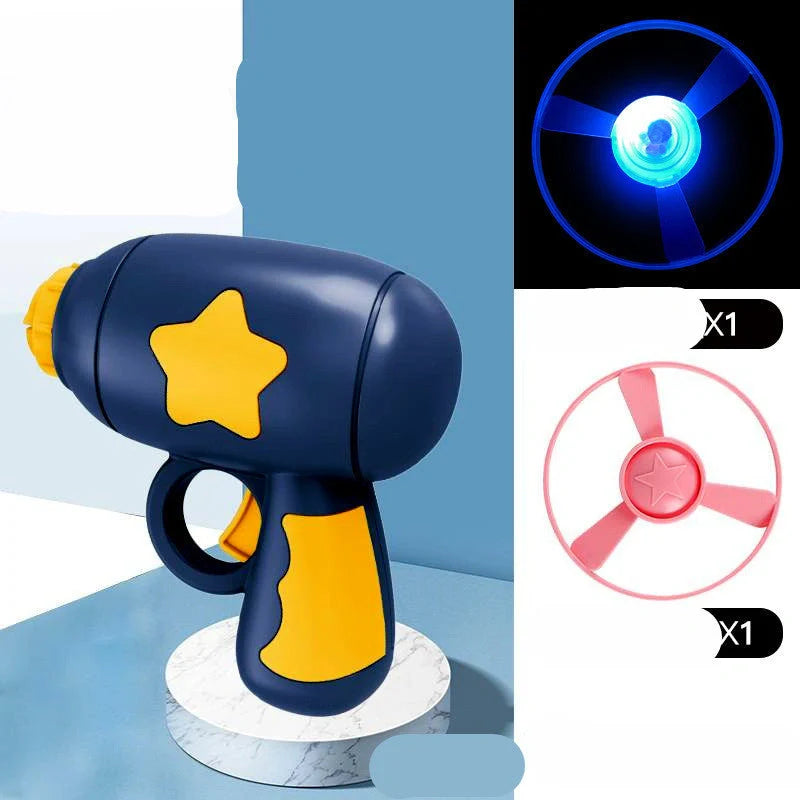 LED Light Pet Toy Set with flying saucer launcher and luminous discs