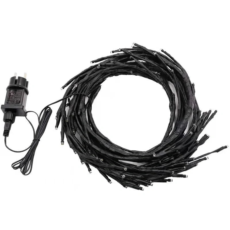 Flexible DIY Willow Vine Branch LED Light Garland with warm white lights